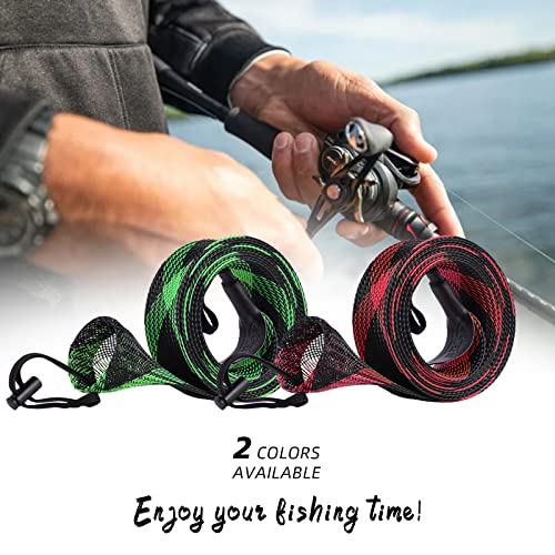 Image of SF Fishing Rod Sock Fishing Rod Sleeve Rod Cover Braided Mesh Rod Protector Pole Gloves Fishing Tools for Spinning Fishing Rod,Casting Rod,Musky Rod, Ice Rod, Fly Rod, Spey Rod