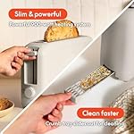 bella 2 Slice Slim Toaster, Fits-anywhere™ Kitchenware, 6 Setting Shade Control with Reheat & Cancel Buttons, Removable Crumb Tray, 10” Long Slot, Anti Jam & Auto Shutoff, 900 Watt, Oatmilk - Image 4
