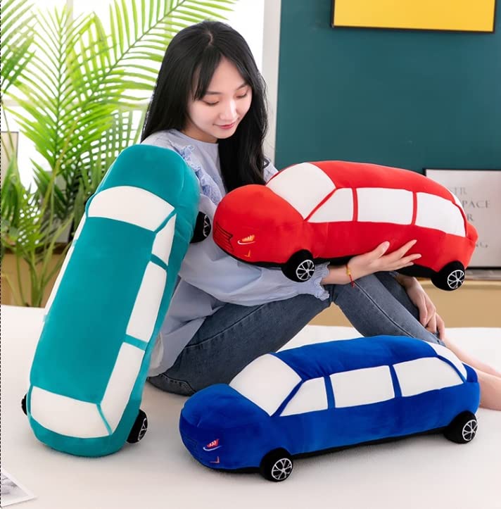 Image of Car Plush Toy Soft Stuffed Car Plush Pillow Toy CuteTractor Cartoon Throw Pillow Plushie Gifts for Kids Birthday Christmas Party (Long Sedan)