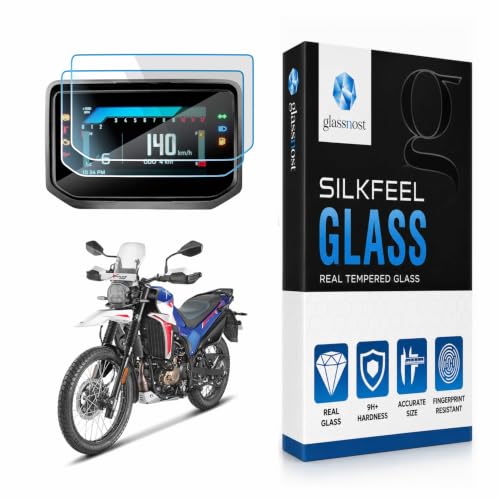 Image of [2 PACK] TEMPERED GLASS For Hero Xpulse 210 2026 Facelift || 4.3-inch Color TFT Display Protector For Top Model || Anti Scratch | Smudge & Water Resistant | 9H Hardness | Bubble Free Installation || Xpulse210 Digital Instrument Console Full Screen Guard Protective Accessory || [REAL GLASS. NOT PLASTIC]