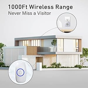 SECRUI-Wireless-Doorbell-Door-Bell-Ringer-Wireless-1000-Feet-with-5-Volume-Levels-Waterproof-and-dustproof-32Chimes-LED-Flash-for-Home-Classroom-Office - Cucciolini Doodles   SECRUI-Wireless-Doorbell-Door-Bell-Ringer-Wireless-1000-Feet-with-5-Volume-Levels-Waterproof-and-dustproof-32Chimes-LED-Flash-for-Home-Classroom-Office