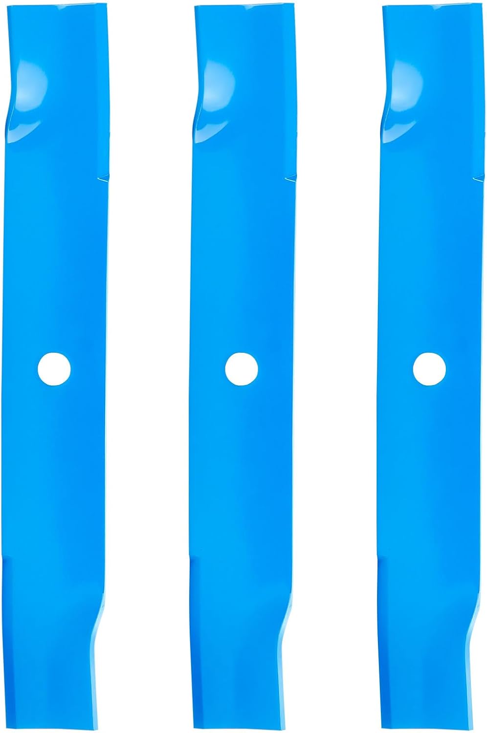 TCU15881 60" High Lift Blades for John Deere Ztrak Z930M Z950M Z950R Z915E Z951R 1025R Z757 Z665 X710 X730 X738 60 inch Deck Cut Lawn Tractor Zero-Turn Mower M128485, M131958, M144196, M163983, Blue