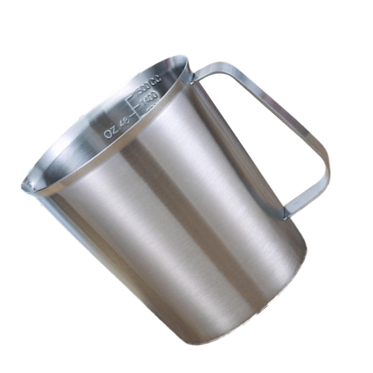 Alasum Taza Medidora de Acero Inoxidable 1500 Ml con Balanza Precisa y Resistente al Óxido para Cocina y Hornear Café o Leche