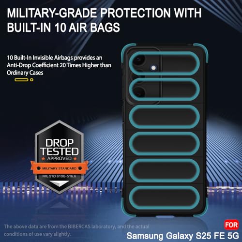 Image of TheGiftKart Liquid Silicon Back Cover Case for Samsung Galaxy S25 FE 5G | Shockproof Military Grade Protection | Micro-Fibre Cloth On Inner Side | Built-in Anti-Slip Grip Back Cover Case (TPU, Black)