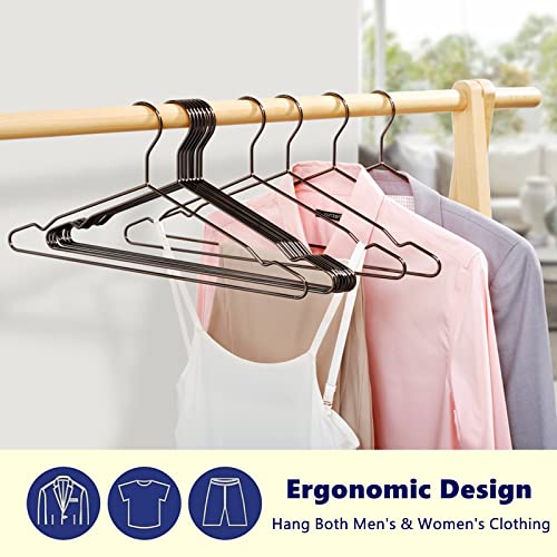 Amber Home JGNVY-97 30 Pack 17 Inch Strong Black Metal Wire Clothes Hangers, Heavy Duty Coat Hangers, Standard Suit Hangers thumb #5