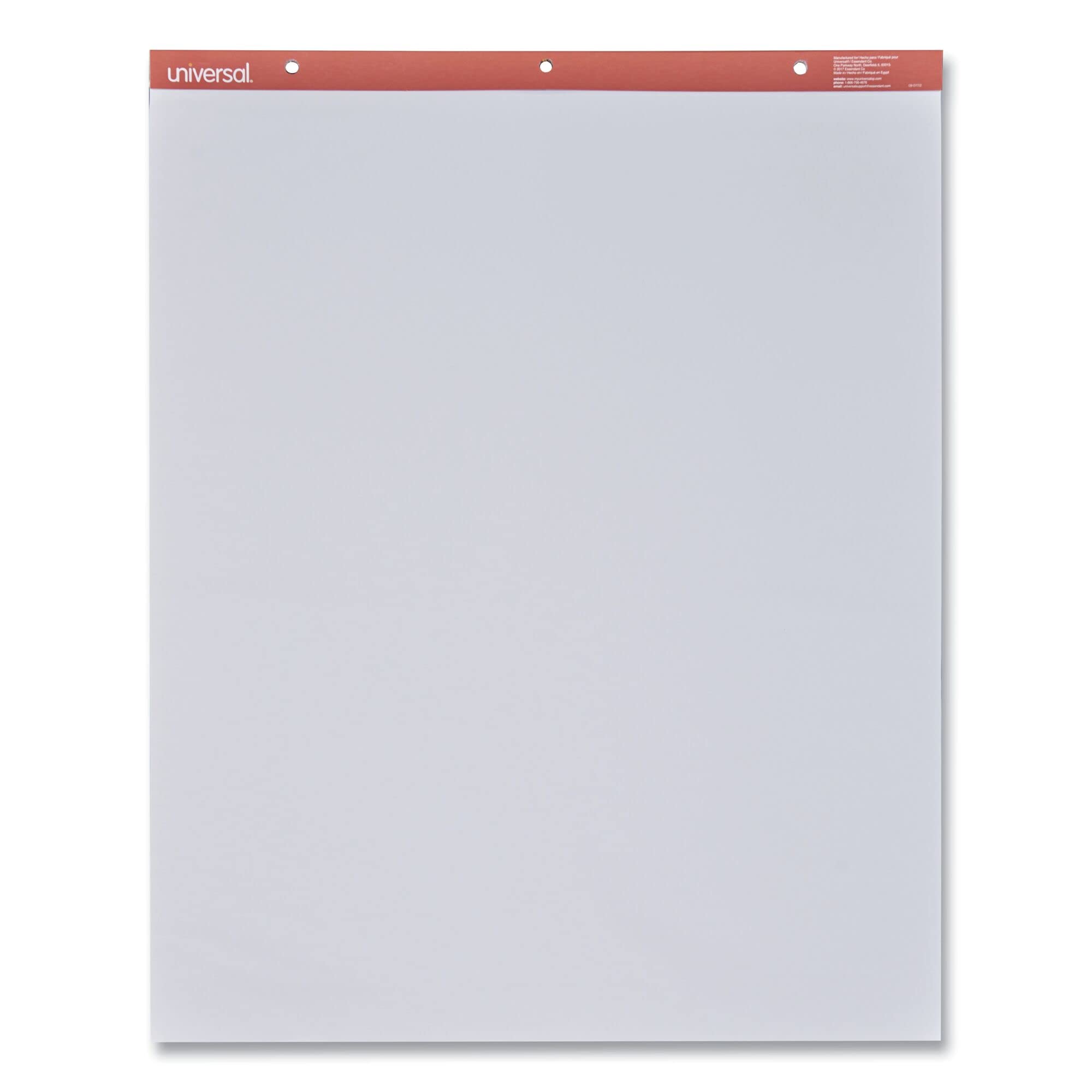 Universal UNV35600 Unlinierte Staffeleiblöcke/Flipcharts, 68,6 cm x 86,4 cm, Weiß (50 Blatt, 2/Karton)