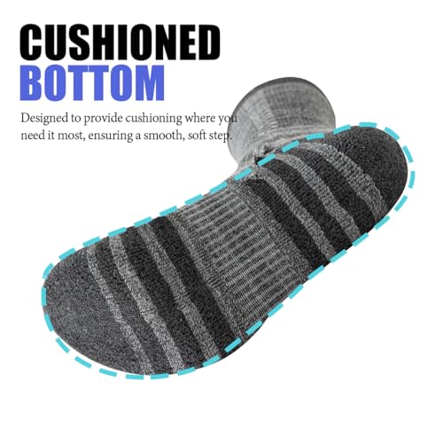 JOYNÉE 8 Pairs Mens Crew Athletic Work Long Socks Calf Cushioned Socks for Sports Running Workout Gym,Multicolor 1,Sock Size:13-15 by JOYNÉE - Used condition - Image 3