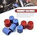 DYEKNEE 10PCS Car A/C Valve Core Caps, Leakproof Air Conditioning System Seal Kit, Vehicle Interior AC System Accessories, Auto Replacement Leakproof Hat (5 Red High & 5 Blue Low)