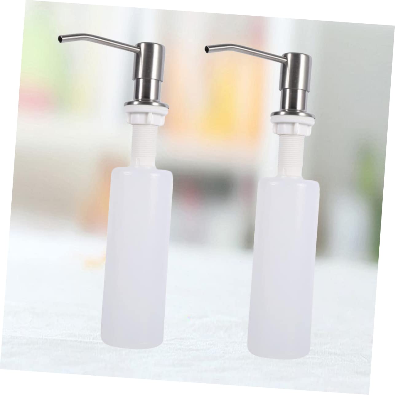 UKCOCO 2 Unidades Dispensador de Jabón Bomba Dispensadora de Cocina Capacidad de 300 Ml Fácil Instalación y Rellenado Repetido para Uso Diario en Cocina y Cuarto de Baño