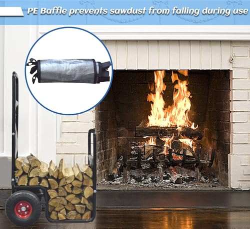 Doubleriver FIREWOOD CART WITH WHEELS Firewood Carrier Cart thumb #4