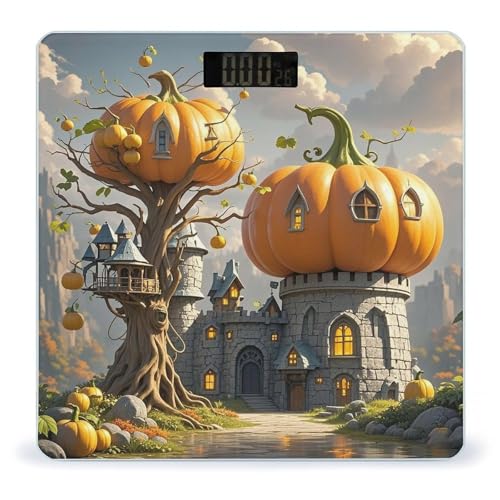 Báscula digital de baño con pantalla LED clara, plataforma 10 in×10 in miniatura 1