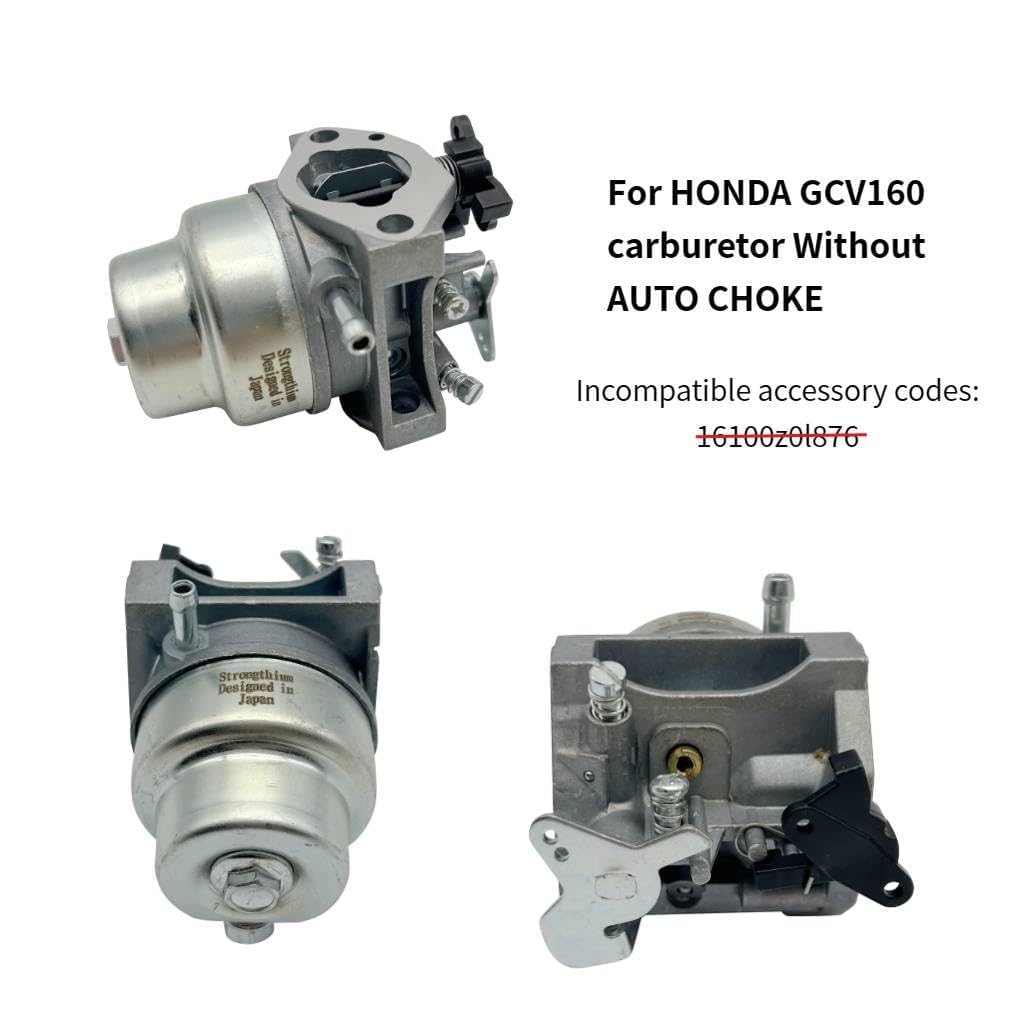 STRONGTHIUM Kit de Carburador y Mantenimiento Compatible con Honda GCV160 GCV135, para Cortacésped e Hidrolimpiadora, Incluye Arrancador, Bobina, Filtro de Aire y Bujía, Pack Completo