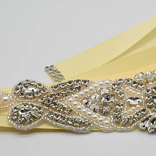 Syiomlis Rhinestone Wedding Dress Belt Bridal Belt,Bridesmaid Gown Sash for Wedding Bride/Baby Shower Dress3