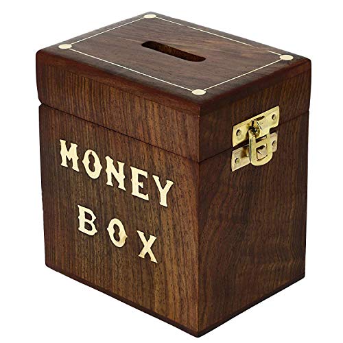 ITOS365 Handicrafted Wooden Money Bank - Coin Saving Box - Piggy Bank - Gifts for Kids, Girls, Boys & Adults (B07NJJL5GQ) Amazon Price History, Amazon Price Tracker