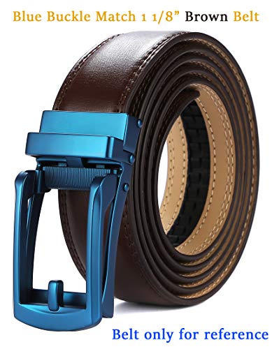 Ratchet Belt Buckle Only for 1 1/8 slide belts strap,35mm Automatic Replacement Buckle for Men4