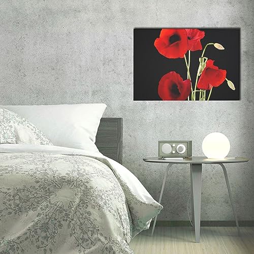Toile murale fleur rouge décoration d'intérieur haut de gamme 40x60