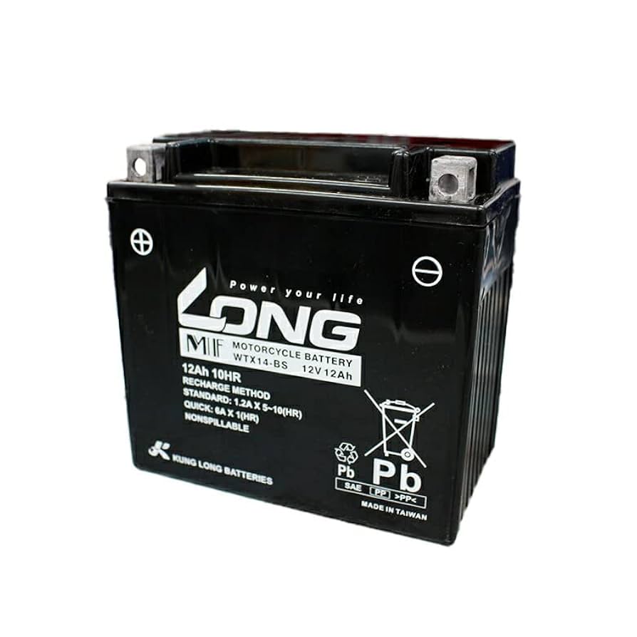Amazon | ロングバッテリー WTX14-BS (液入り/充電済み) 12V12Ah