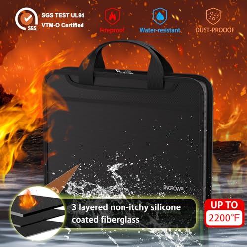 Feuerfeste Dokumentenmappe,A4 Fächermappe,Aktenordner mit Mehreren Fächern,13 Fächer,Feuerfeste Dokumententasche mit Griff und Etiketten,Tragbare,Sichere Aufbewahrung für A4-Akten/Rechnungen/Quittung