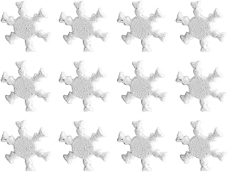 ABOOFAN 100pcs 12mm Mini Brads Snowflake Metal Paper Fasteners Decorative Pearl Brads for Holiday Christmas Art Scrapbooking Crafting DIY