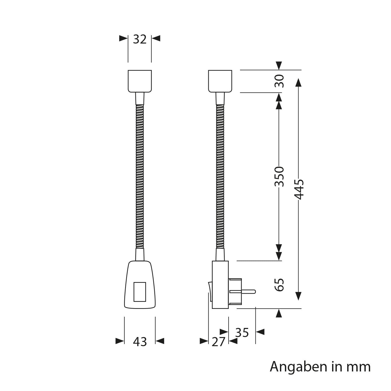 ledscom.de 2 pz. attacco LESCH lampada da lettura a collo d'oca, cromo/nero, incl. GU10 LED (bianco caldo, 7,6W, 1103lm, 33°)