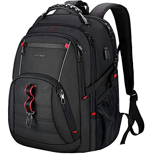 Kroser Travel Laptop Backpack 17.3 Inch Xl Computer Backpack Stylish College Backpack With Rfid Pockets Usb Charging Port Reflective Strips Water-Repellent Day Pack For Business/Men #TOP26