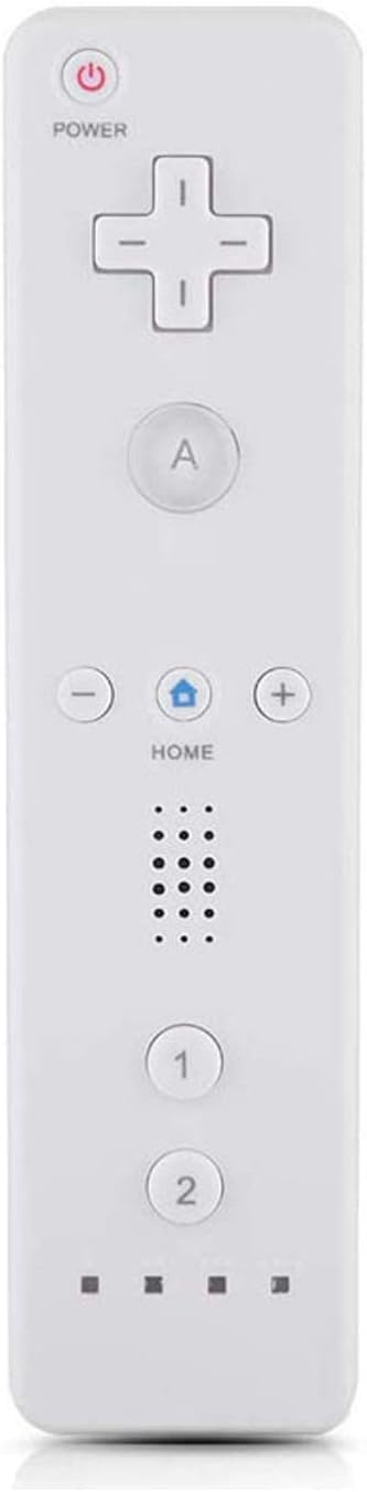 MOLICUI Wii Remote Controller,Wireless Remote Gamepad Controller for Nintend Wii and Wii U,with Silicone Case and Wrist Strap(No Motion Plus),White