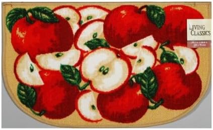 LIVING CLASSICS ORCHARD APPLES KITCHEN SLICE RUG