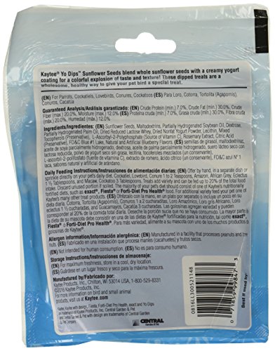 (3 Pack) Kaytee Fiesta Blueberry Flavored Yogurt Dipped Sunflower Seeds Bird Treat, 2.5 Ounce Each - image 2