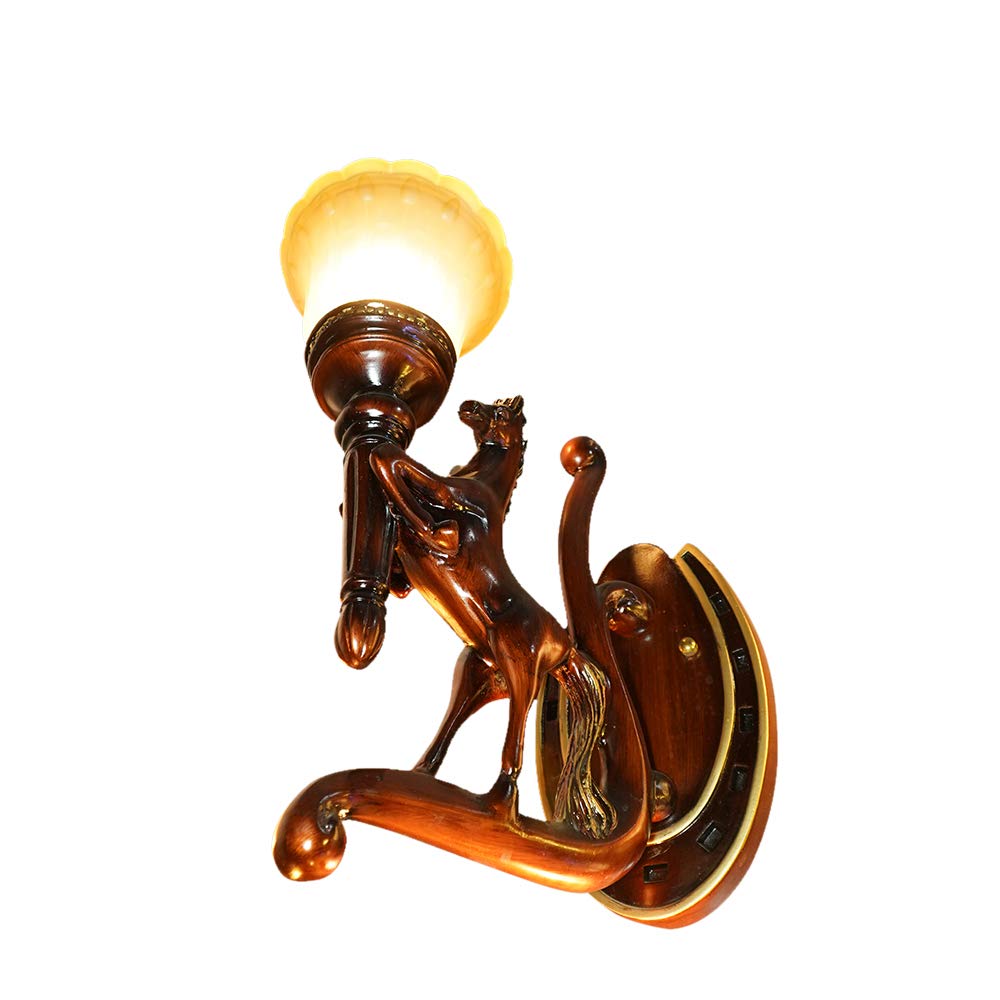 Sparklite Horse Design Wall Light (Metallic, Antique)