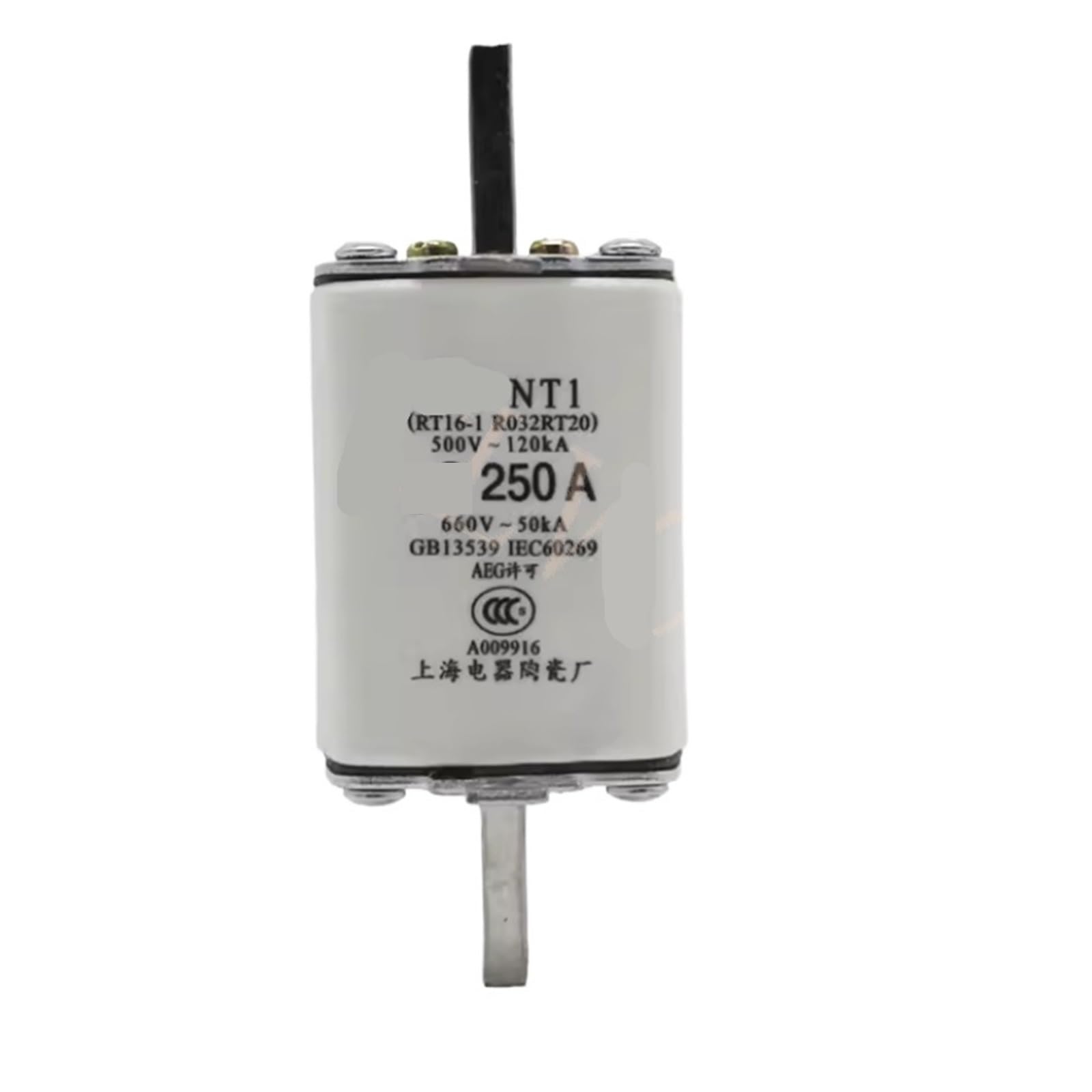 Fusible enfichable contre les courts-circuits industriels NT1-250 200A 224A