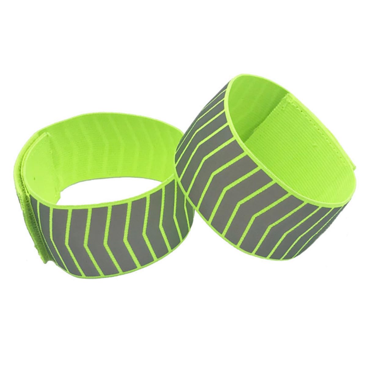 18pièces Brassard Réfléchissant Fluorescent Élastique pour Activités Nocturnes Course Et Randonnée Vert