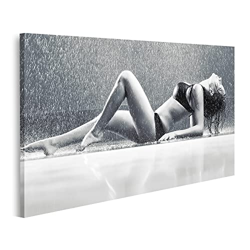 Tableau sur toile jeune femme avec cadre imprime affiche poster haute definition