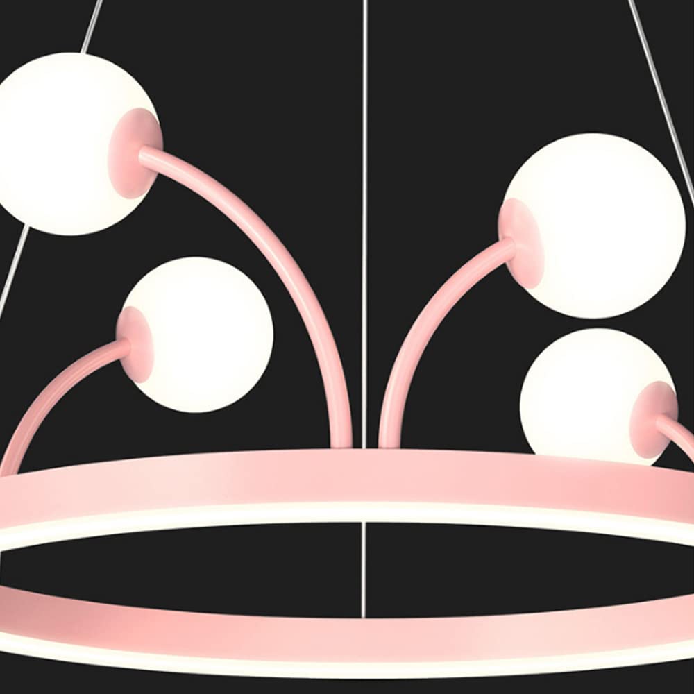 Pokój dziecięcy Żyrandol z koroną Nordic Luksusowy wystrój LED Lampy wiszące Nowoczesny Pokój księżniczki Lampa dziewczęca Salon Sypialnia Lampa wisząca Kreatywne lampy Wizja dnia upamiętniającego