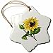 Produktbild 3dRose ORN 60502 _ 1 Giant Vintage Sunflower-Snowflake Ornament, Porzellan, 3 Zoll