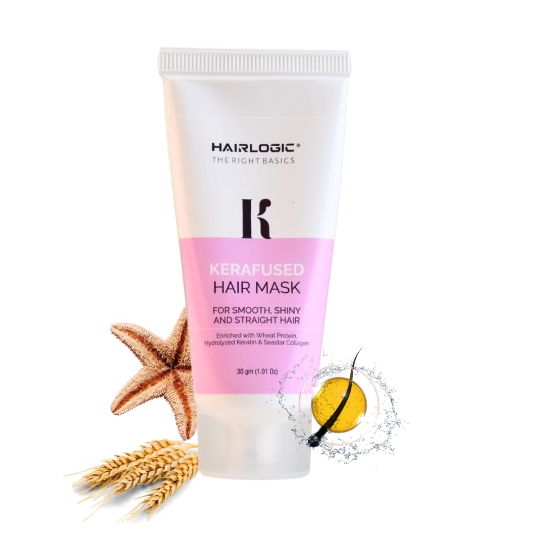 HAIR LOGIC Kerafused Mask For Frizzy Hair Ideal for Men & Women (White, 30 gm)-image-22