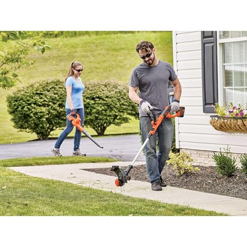 Image of BLACK+DECKER 40V Max Cordless Sweeper & String Trimmer, Battery & Charger Included (LCC340C)
