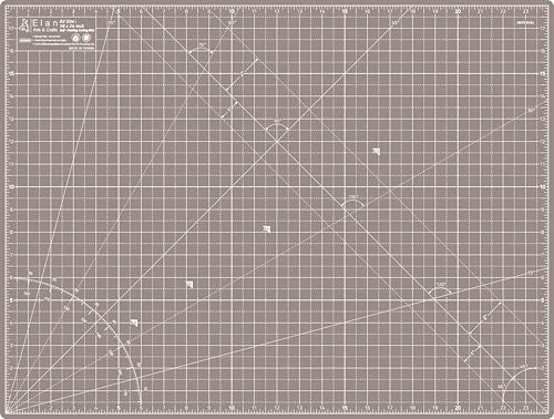 Image of Elan Cutting Mat A2 Black & Taupe, Self Healing Cutting Mat 18x24 Inch, 5-Ply Craft Board Black, Hobby Board for Crafts 18x24 Inch