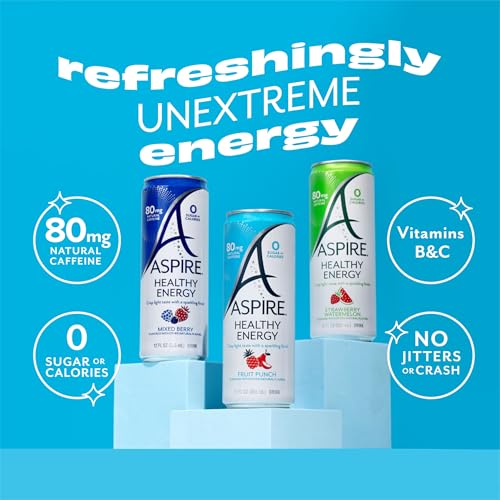 ASPIRE® Low Caffeine Healthy Energy Drink Variety Pack, 12 Pack