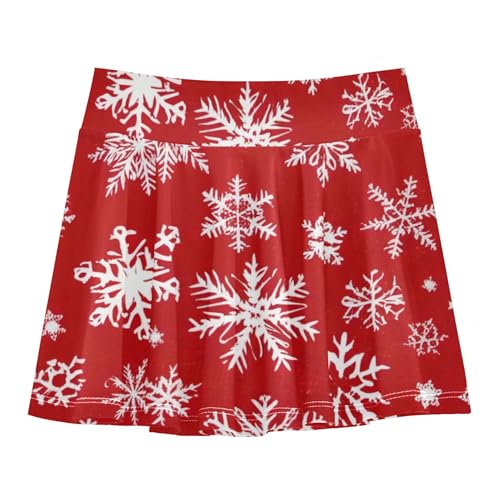 Toddlers Tennis Skirts Snowflakes Red Athletic Shorts Girls Skorts Cool Pink Cheer Skirt 4t