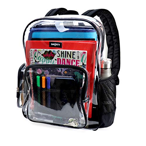 Large Heavy Duty Clear Backpack V6 Durable Transparent See Through Bag