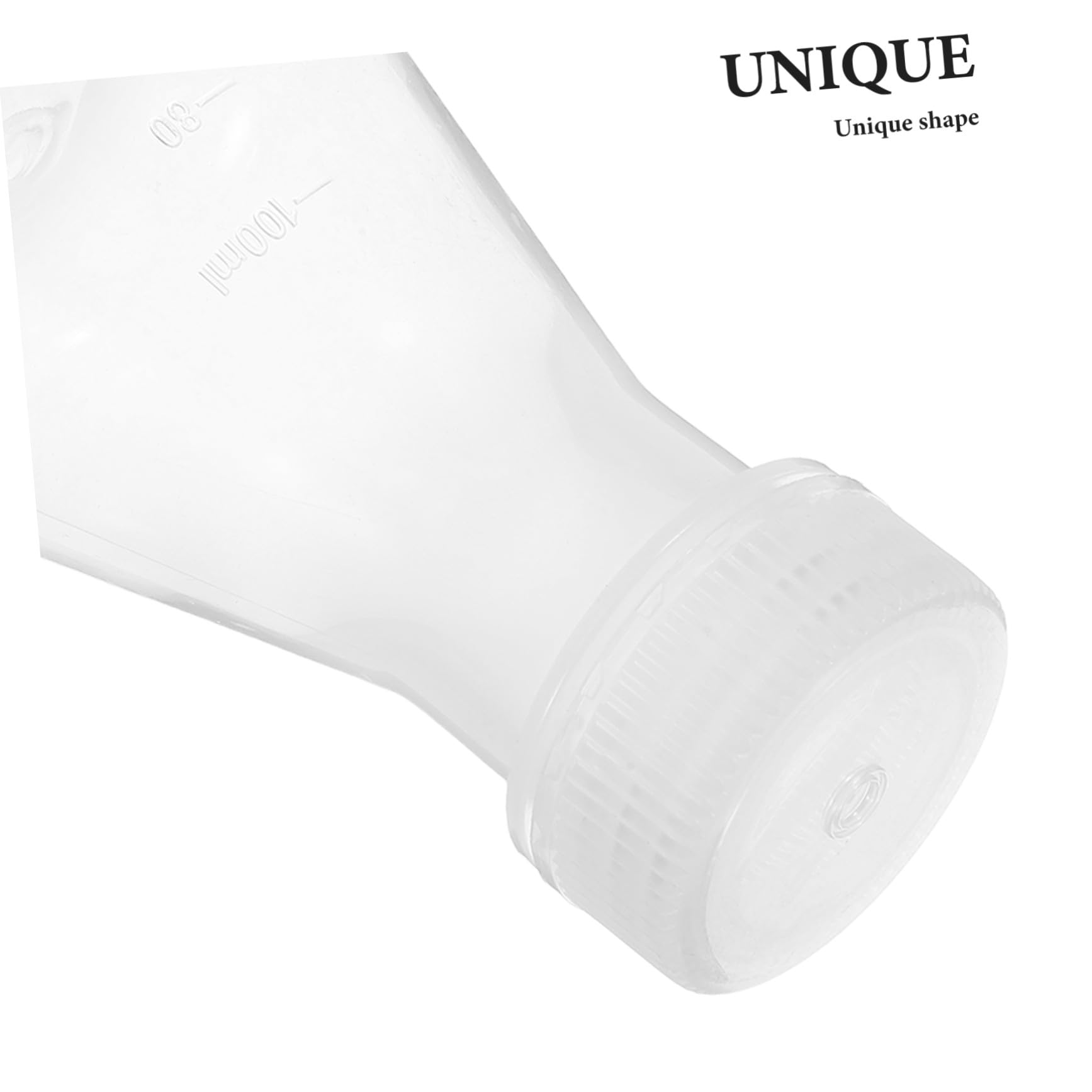 Hohopeti 5 pièces Lot de Flacons Erlenmeyer en Plastique avec Bouchon Fiole en Forme de Cône à Large Col et Fond Plat Stable et Sécurisé pour Laboratoire de Chimie Biologie et Médecine