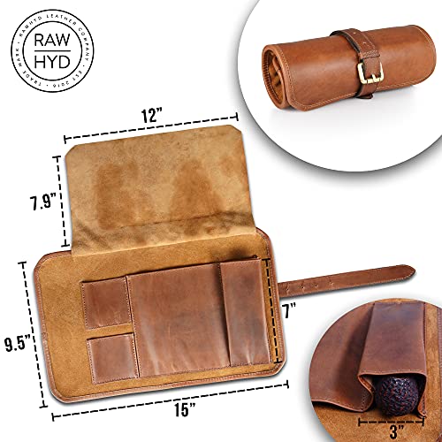 Leather Tobacco Pipe Pouch Case - Lightweight Smoking Pipe Pouch W/ Tobacco Holder #TOP2