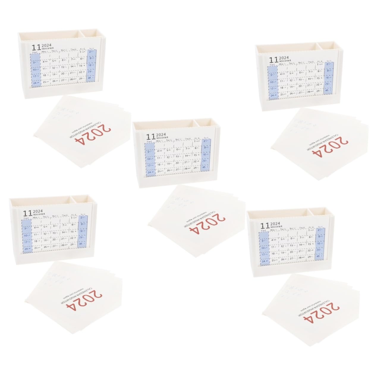 EXCEART 5pièces Organisateur De Bureau Plastique Avec Compartiments Porte-crayon Multifonctionnel Et Support Pour Pinceaux Pour Maquillage Et Fournitures De Bureau