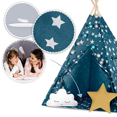 Nukido Kinder Tipi - Montessori-Stijl Tent - De Ideale Speeltent voor Kinderkamers en Tuinen - Afbeelding 7