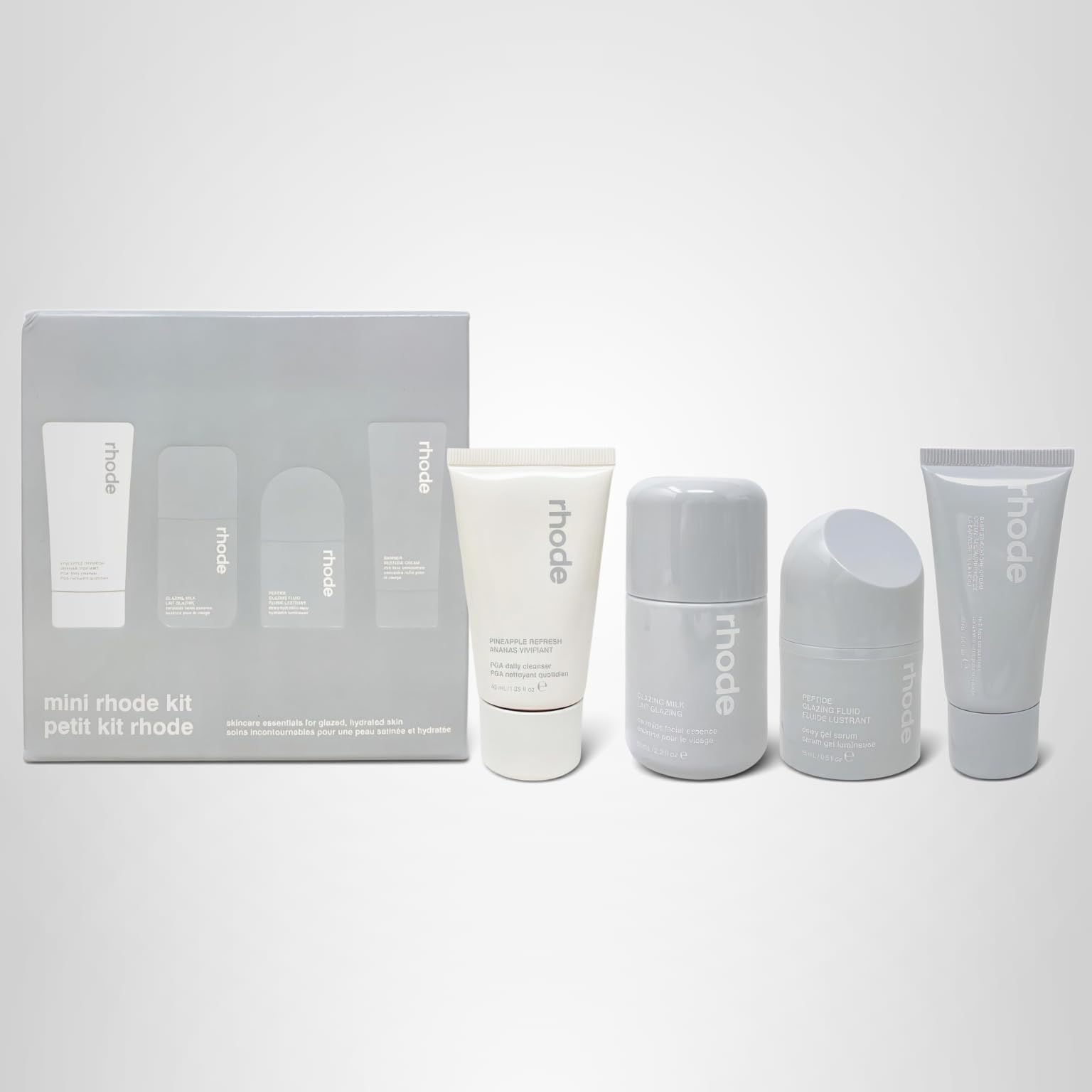 rhode スキンケアセット Amazon.com: Rhode Mini Kit Glazed Skincare Essentials – 4-Piece