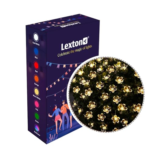 Image of Lexton 2 Meter 16 LED Silicon Flower Fairy String Festival Lights Indoor Outdoor Home Decoration Series for Diwali, Christmas, Wedding, Party, Home - (Warm White Pack of 1)