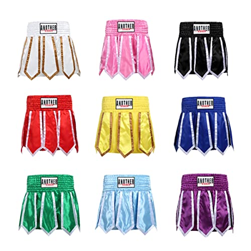 Pantalones Cortos de MMA Muay Thai Kickboxing Uniforme de Entrenamiento de Artes Marciales para Adultos y niños,Púrpura,L - imagen 3