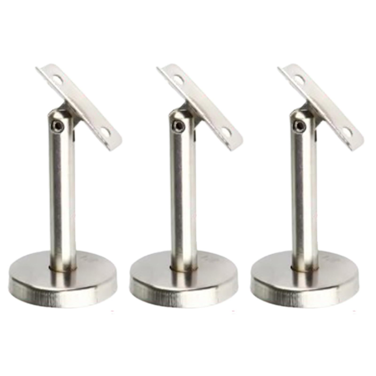 Banister Rail Brackets 3 Pcs Stair Handrail Brackets Adjustable Column Straight Bracket 304 Stainless Steel Wall Support Fixed Hardware(120mm-A)