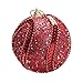 Produktbild ODJOY-FAN Paillette Perlenkette Hochgradige Weihnachtskugeln Weihnachten Strass Funkeln Kugeln Bälle Weihnachten Baum Ornament Dekoration Ball 8CM(Rot,1 PC)