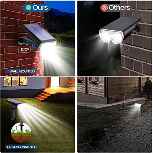 Gumglex Solar Spot Lights Outdoor, 40Led Solar Lights Outdoor Waterproof Spotlights, 2 Lighting Modes Solar Powered Garden Lights For Yard Landscape Lighting - 2 Pack #TOP2